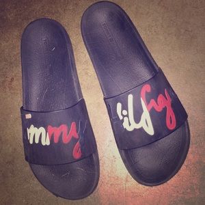 Tommy hilfigure slides (flip flops? Idk) size 12